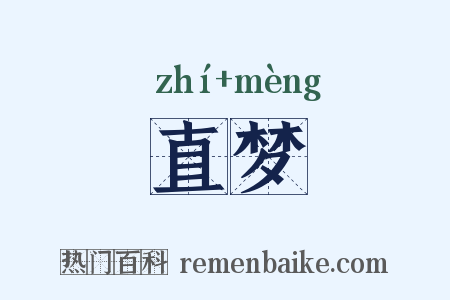 直梦是什么意思的图片